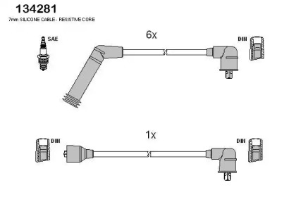 Комплект электропроводки HITACHI 134281