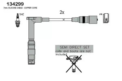 Комплект проводов зажигания HITACHI 134299