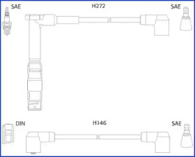 Комплект проводов зажигания HITACHI 134777