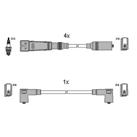 Комплект проводов зажигания HITACHI 134786