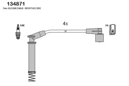 Комплект электропроводки HITACHI 134871