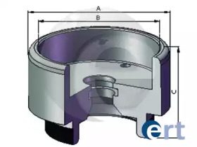 Поршень, корпус скобы тормоза ERT 151504-C