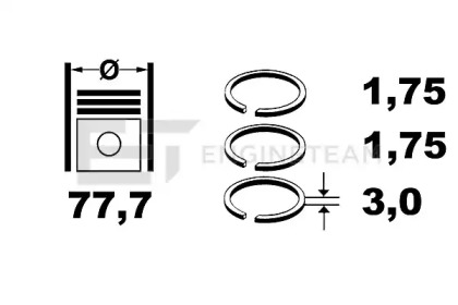 Комплект поршневых колец ET ENGINETEAM R4001750