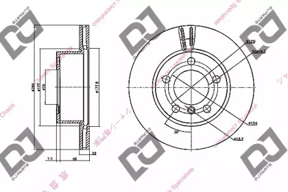 Тормозной диск DJ PARTS BD1631