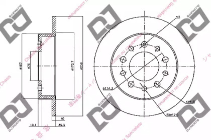 Тормозной диск DJ PARTS BD1689