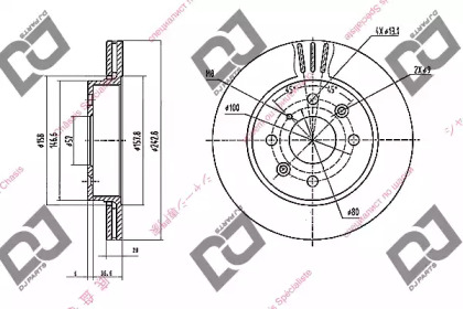 Тормозной диск DJ PARTS BD1707