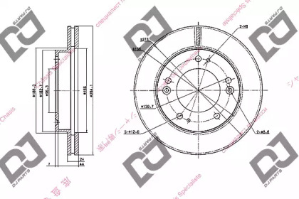 Тормозной диск DJ PARTS BD1708