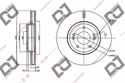 Тормозной диск DJ PARTS BD2189