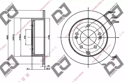 Тормозной диск DJ PARTS BD2194