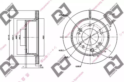 Тормозной диск DJ PARTS BD2195