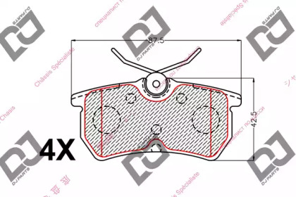 Комплект тормозных колодок DJ PARTS BP1952