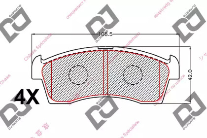 Комплект тормозных колодок DJ PARTS BP2076