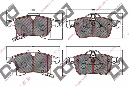 Комплект тормозных колодок DJ PARTS BP2173