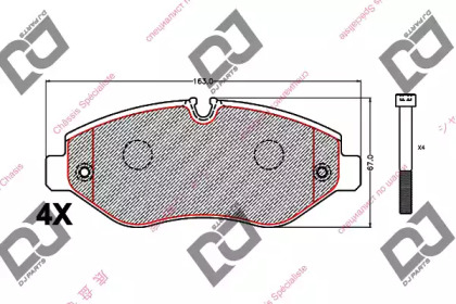 Комплект тормозных колодок DJ PARTS BP2175