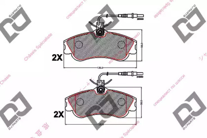 Комплект тормозных колодок DJ PARTS BP2176