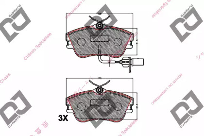 Комплект тормозных колодок DJ PARTS BP2185