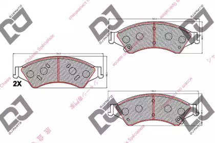 Комплект тормозных колодок DJ PARTS BP2189