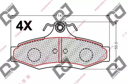 Комплект тормозных колодок DJ PARTS BP2191