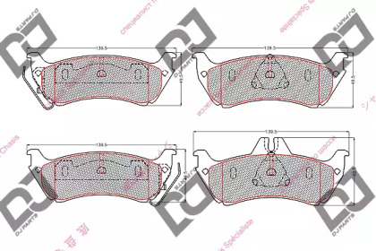 Комплект тормозных колодок DJ PARTS BP2199