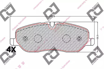 Комплект тормозных колодок DJ PARTS BP2200