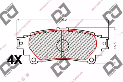 Комплект тормозных колодок DJ PARTS BP2202