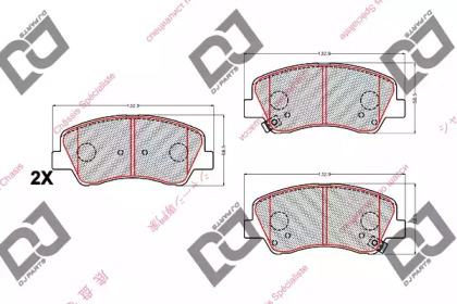 Комплект тормозных колодок DJ PARTS BP2207