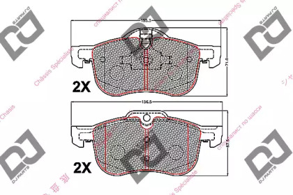 Комплект тормозных колодок DJ PARTS BP2212