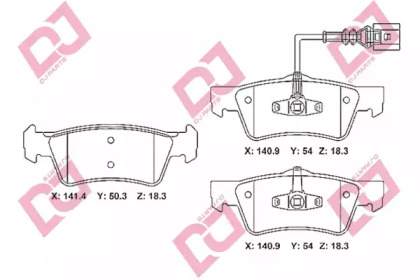 Комплект тормозных колодок DJ PARTS BP2242