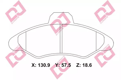 Комплект тормозных колодок DJ PARTS BP2260