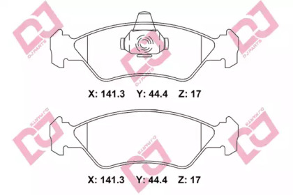 Комплект тормозных колодок DJ PARTS BP2263