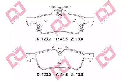 Комплект тормозных колодок DJ PARTS BP2275