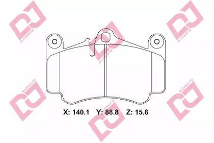 Комплект тормозных колодок DJ PARTS BP2295