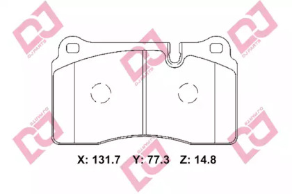 Комплект тормозных колодок DJ PARTS BP2332