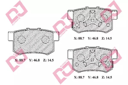 Комплект тормозных колодок DJ PARTS BP2406