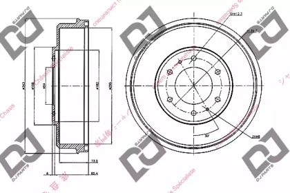 Тормозный барабан DJ PARTS BR1107