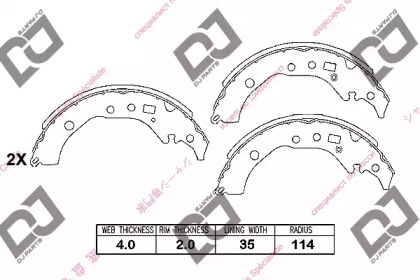 Комлект тормозных накладок DJ PARTS BS1413