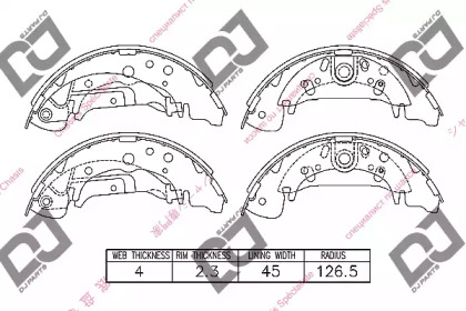 Комлект тормозных накладок DJ PARTS BS1420