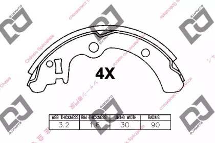 Комлект тормозных накладок DJ PARTS BS1422