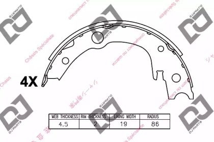 Комлект тормозных накладок DJ PARTS BS1424