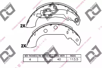 Комлект тормозных накладок DJ PARTS BS1427