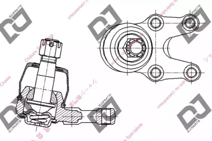 Несущий / направляющий шарнир DJ PARTS DB1198