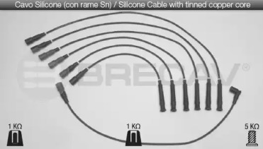 Комплект проводов зажигания BRECAV 04.519