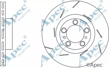 Тормозной диск APEC braking DSK3262