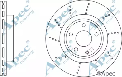 Тормозной диск APEC braking DSK3280