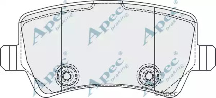 Комплект тормозных колодок APEC braking PAD1857