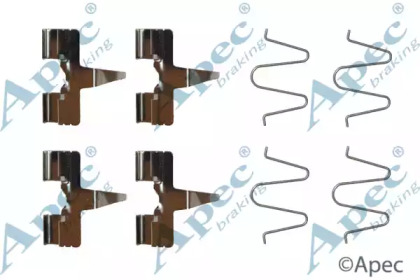 Комплектующие, тормозные колодки APEC braking KIT324