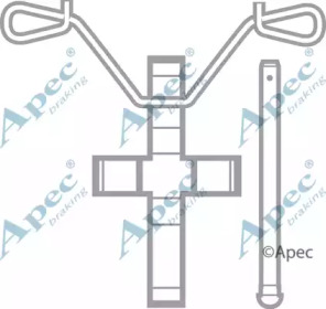 Комплектующие, тормозные колодки APEC braking KIT412