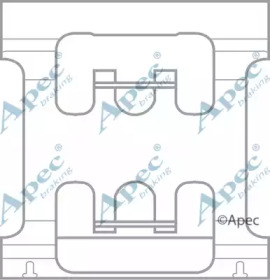 Комплектующие, тормозные колодки APEC braking KIT414