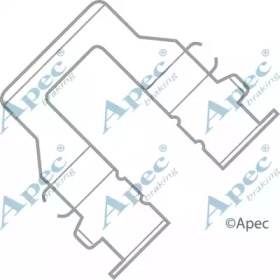 Комплектующие, тормозные колодки APEC braking KIT436