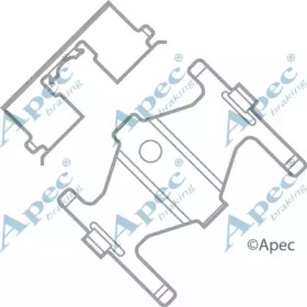 Комплектующие, тормозные колодки APEC braking KIT438